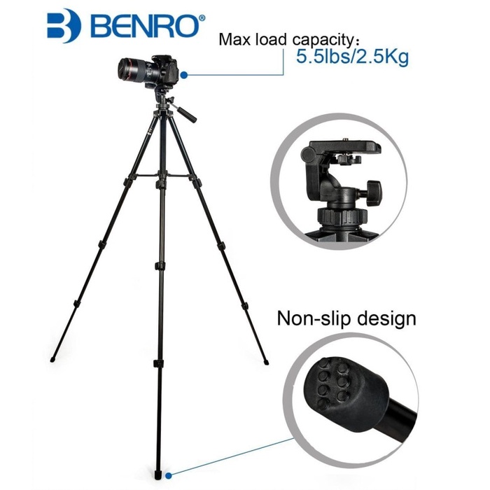 Tripod Kamera dengan Tas / Dudukan 145cm untuk Hadycam Mirrorless Plus Holder HP Tripod Hp Tripod Ri