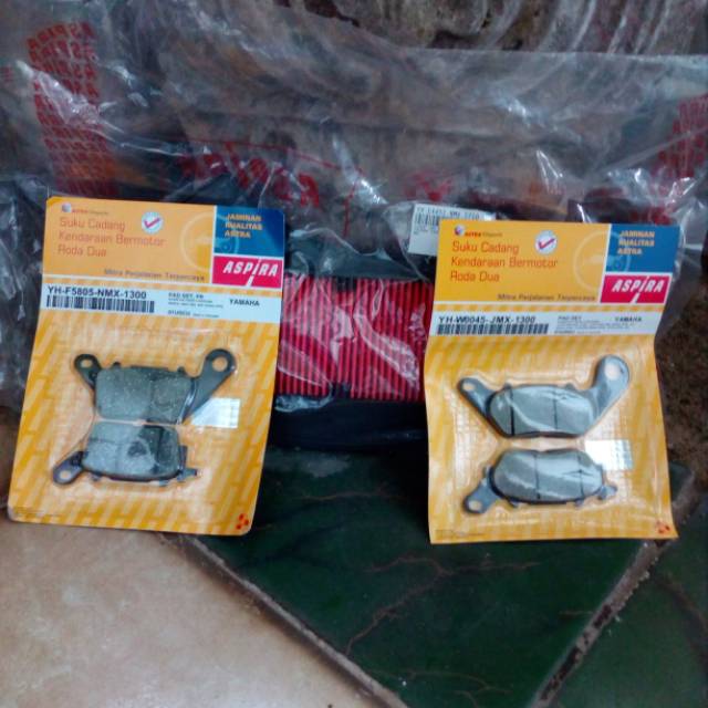 Kampas rem depan belakang + filter udara Yamaha n-max aspira parts