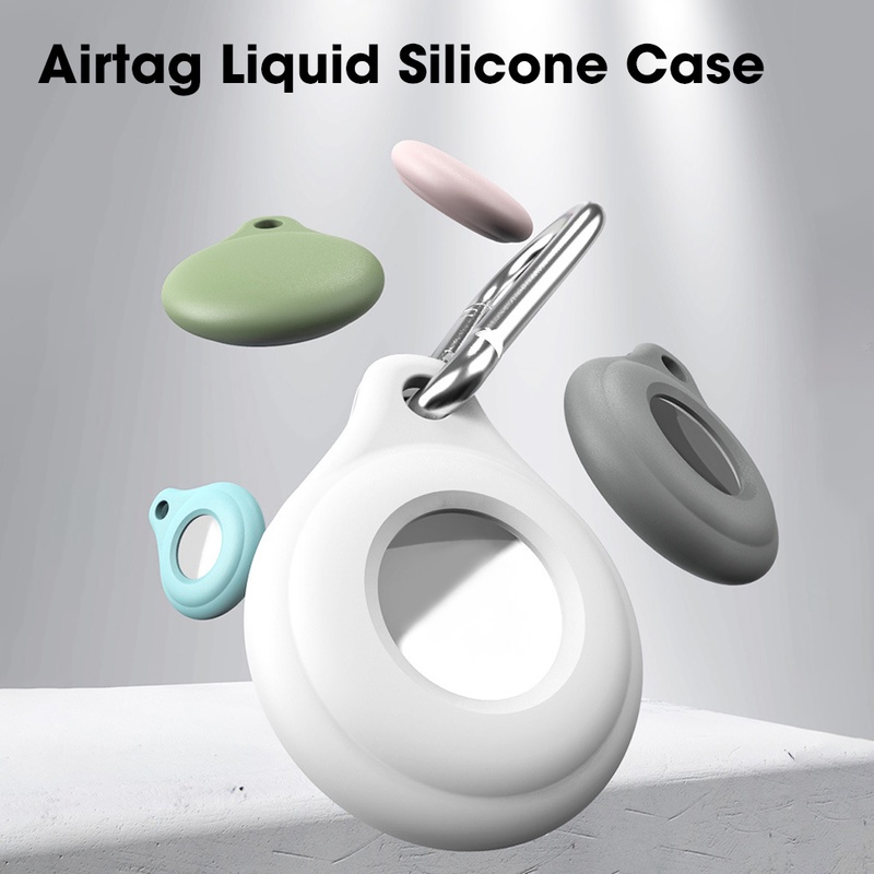 Soft Case Silikon Dengan Ring Metal Anti Hilang Untuk AP Airtags Locator