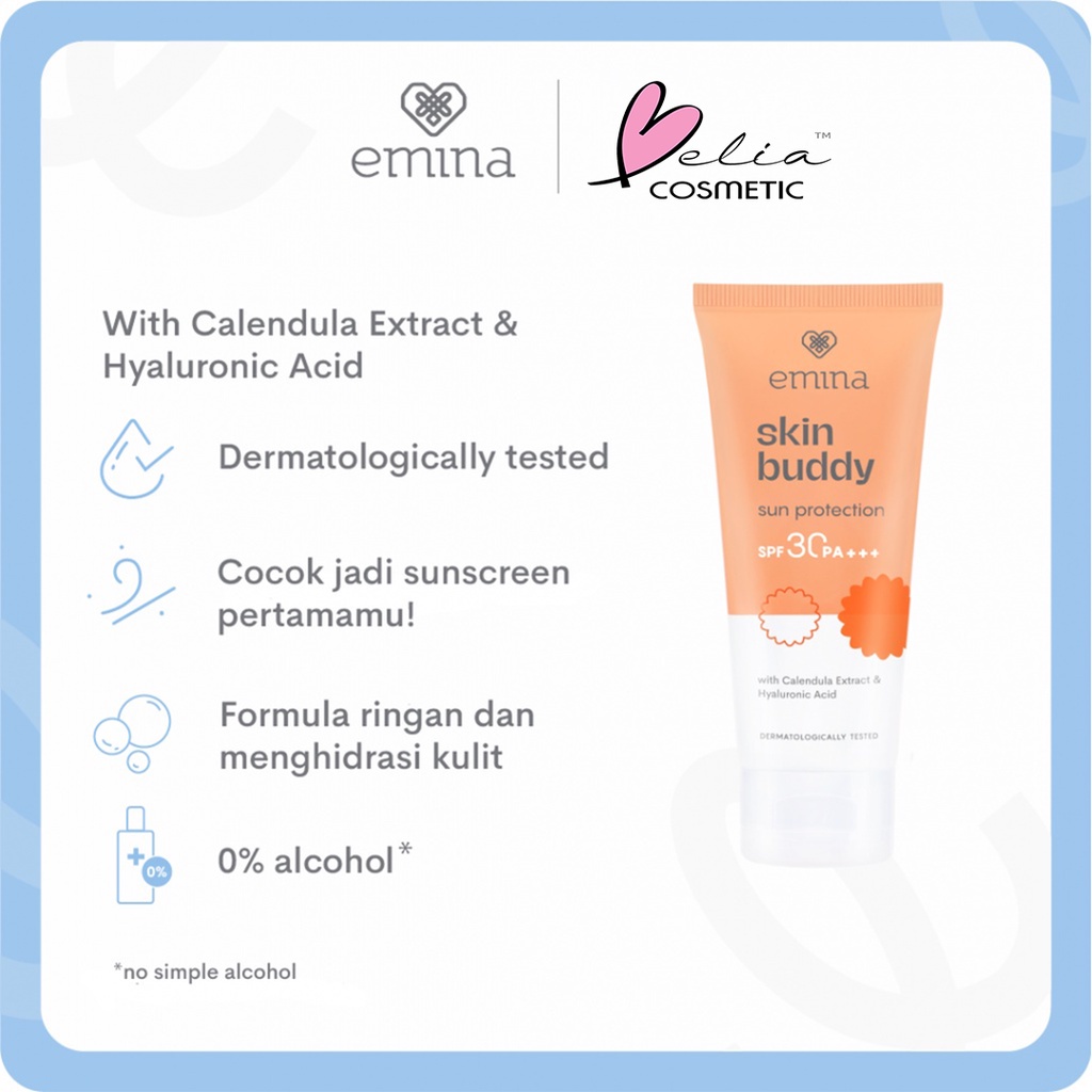 ❤ BELIA ❤ EMINA Sun Protection SPF 30 PA+++ 60mL | Emina Sun Battle SPF 45 | SPF 50  | 30 PA+++ 30mL Sunscreen Skin Buddy