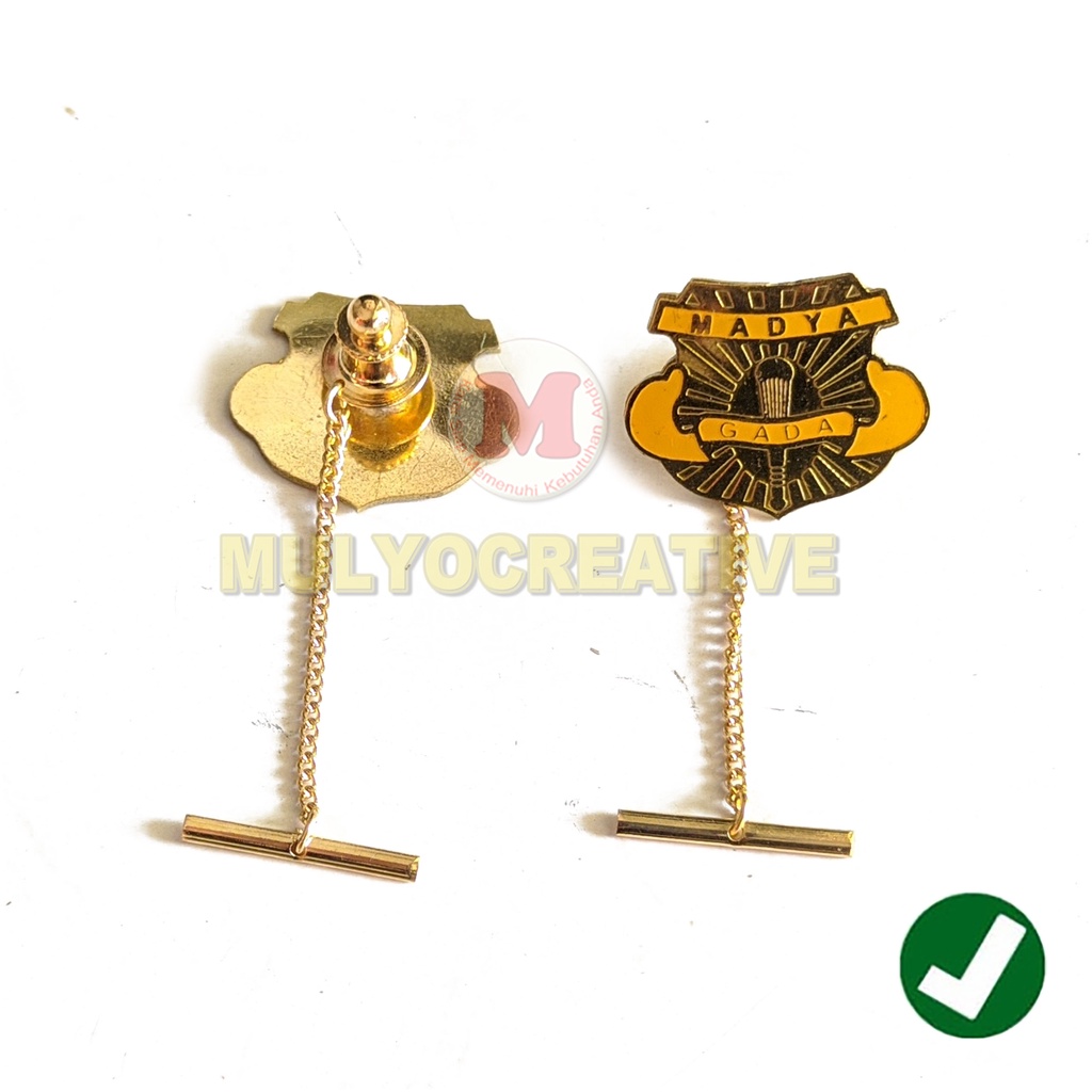 Pin Satpam Gada Madya Pin Kerah Gada Madya Satpam Pengait Rantai