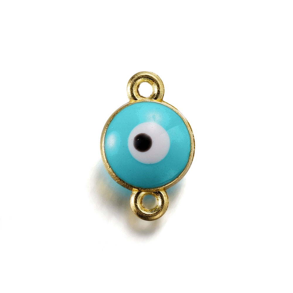 20 / 50 Pcs / 50 Pcs Liontin Bentuk Evil Eye Bahan Alloy Untuk Membuat Perhiasan Kalung Dan Gelang