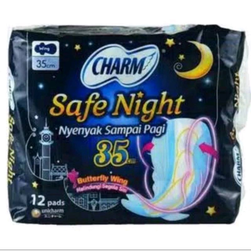 Charm Safe Night Wing 35cm 12 pads