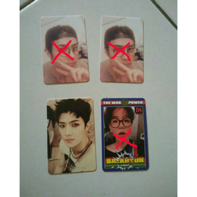 EXO SEHUN BAEKHYUN PHOTOCARD (EXACT/LOTTO/POWER)