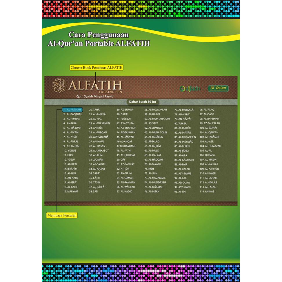 Dijual Al-Quran Alfatih Talking Pen (Alquran Al Fatih Digital Pen) Terlaris