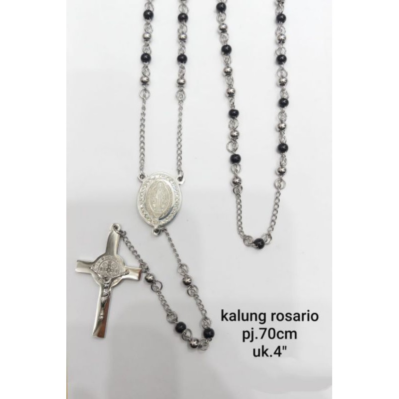 Kalung Rosario Silver Titanium121