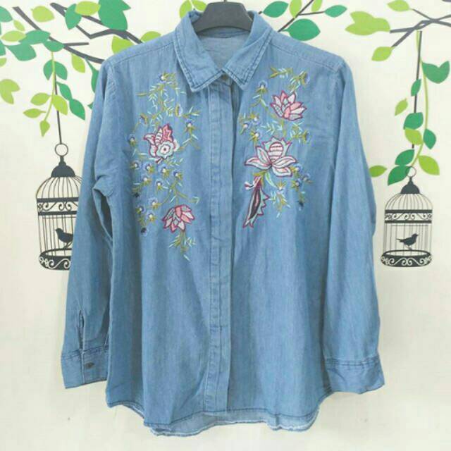 Kemeja bordir zara