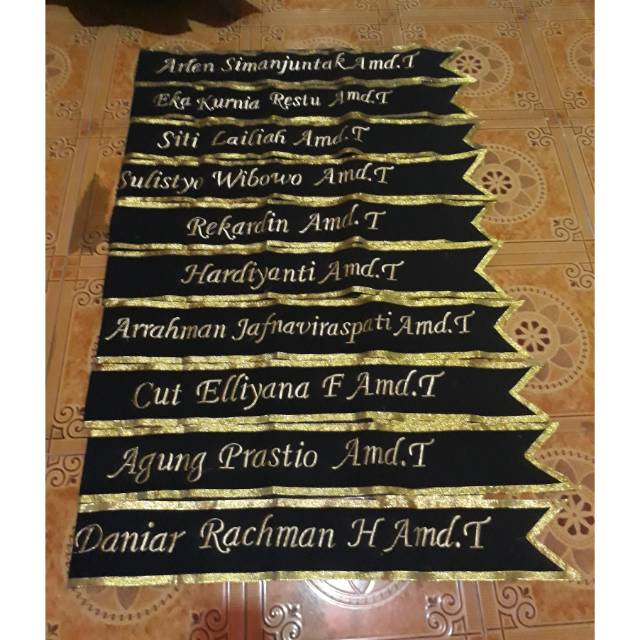 1 Hari Jadi PROMO Selempang Beludru Bordir Pita Wisuda | sash slempang gelar custom selendang kontes