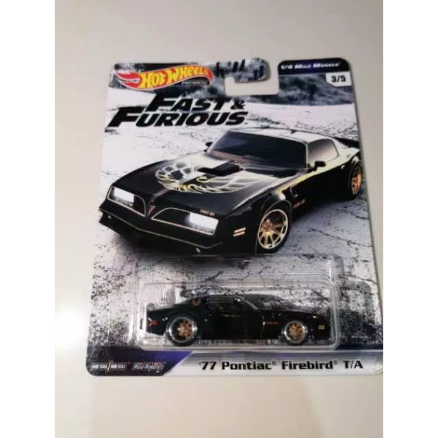 Diecast Hot Wheels 77 PONTIAC FIREBIRD T/A TA T A BLACK 1/4 Mile Muscle Fast and Furious FNF C