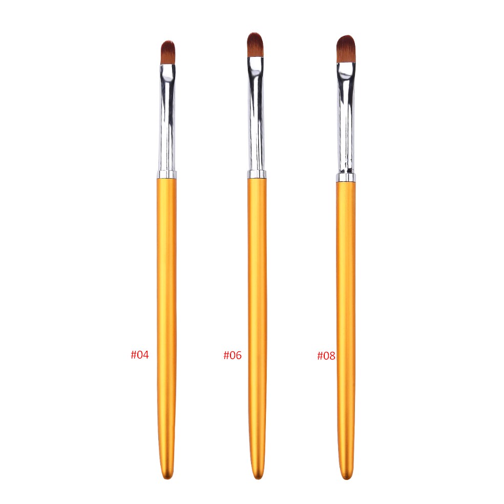 3pcs Nail Art Acrylic UV Gel Extension Builder Flower Painting Drawing Brush