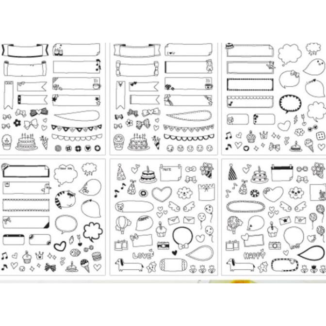 

Berkualitas Sticker Diary Deco (6Pcs) Bagus