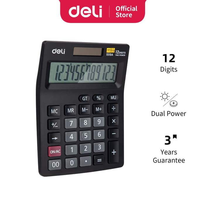 

Grosir Deli E1519A Calculator/Kalkulator-Calculator 12-digit Keren