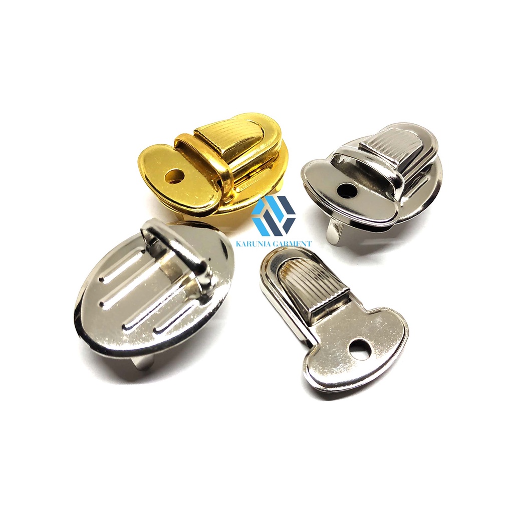 KUNCI SODOK BUCKLE 2.5 X 3.5 CM BAHAN BESI SELOT TALI WEBBING TAS DOMPET SANDAL SATUAN