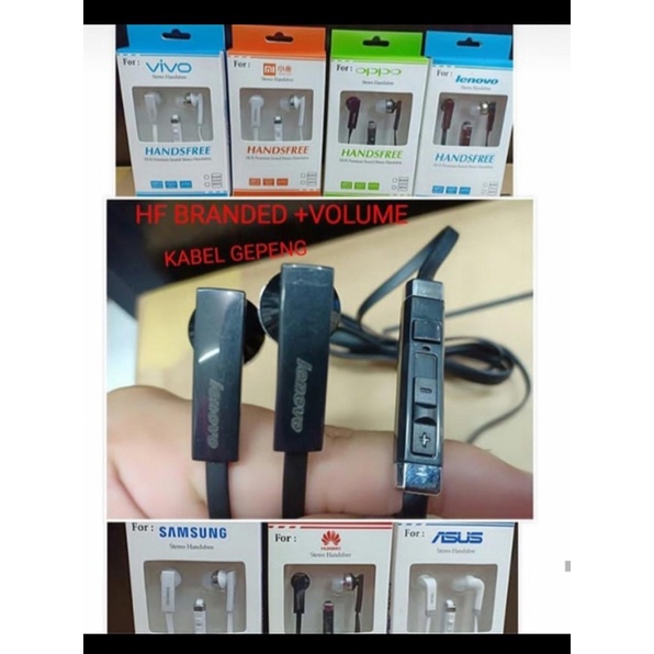 Handsfree/headset/earphone brand ASUS, Svmsung, Opp0, Viv0 model easygo