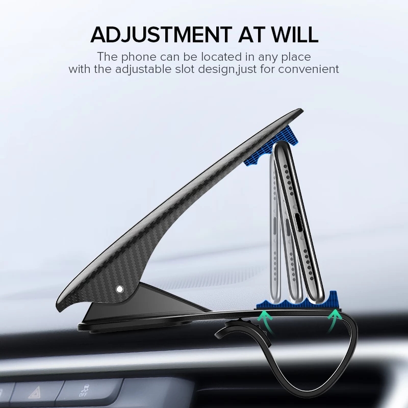 UGREEN Car Phone Mount HUD Design Dashboard Edge Car Phone Mount Holder Cardle for Safe Driving fit