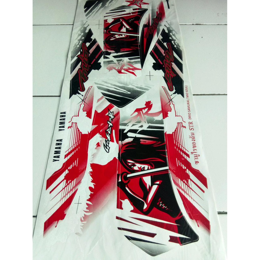 Aksesoris Striping Stiker Lis Variasi Motor Yamaha Mio Soul Karbu - Samurai - 5