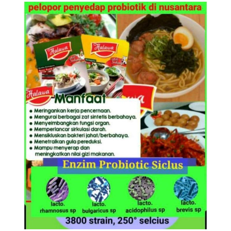 

halawa bumbu masak sehat mengandung probiotik