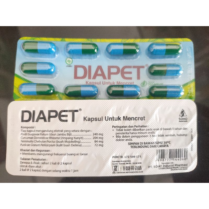 DIAPET TABLET 1 STRIP ISI 10 KAPSUL