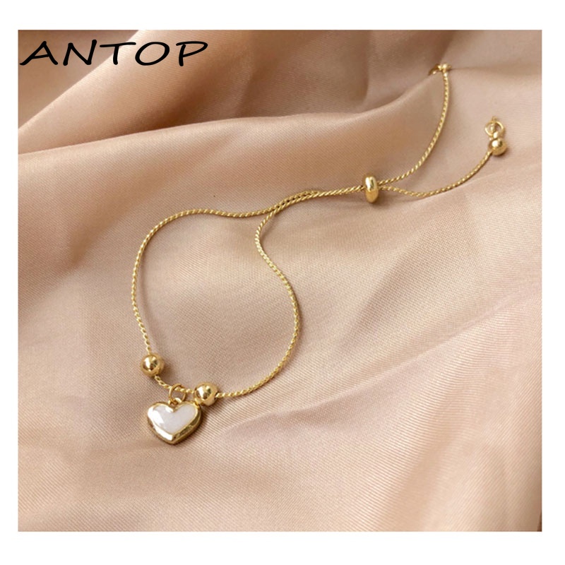 Small Fresh Love Bracelet Korean Version of Simple Jewelry Gold Bracelet Female Accessories ANTOP