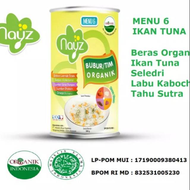 Nayz Menu 6 Bubur Tim Rasa Tuna Shopee Indonesia