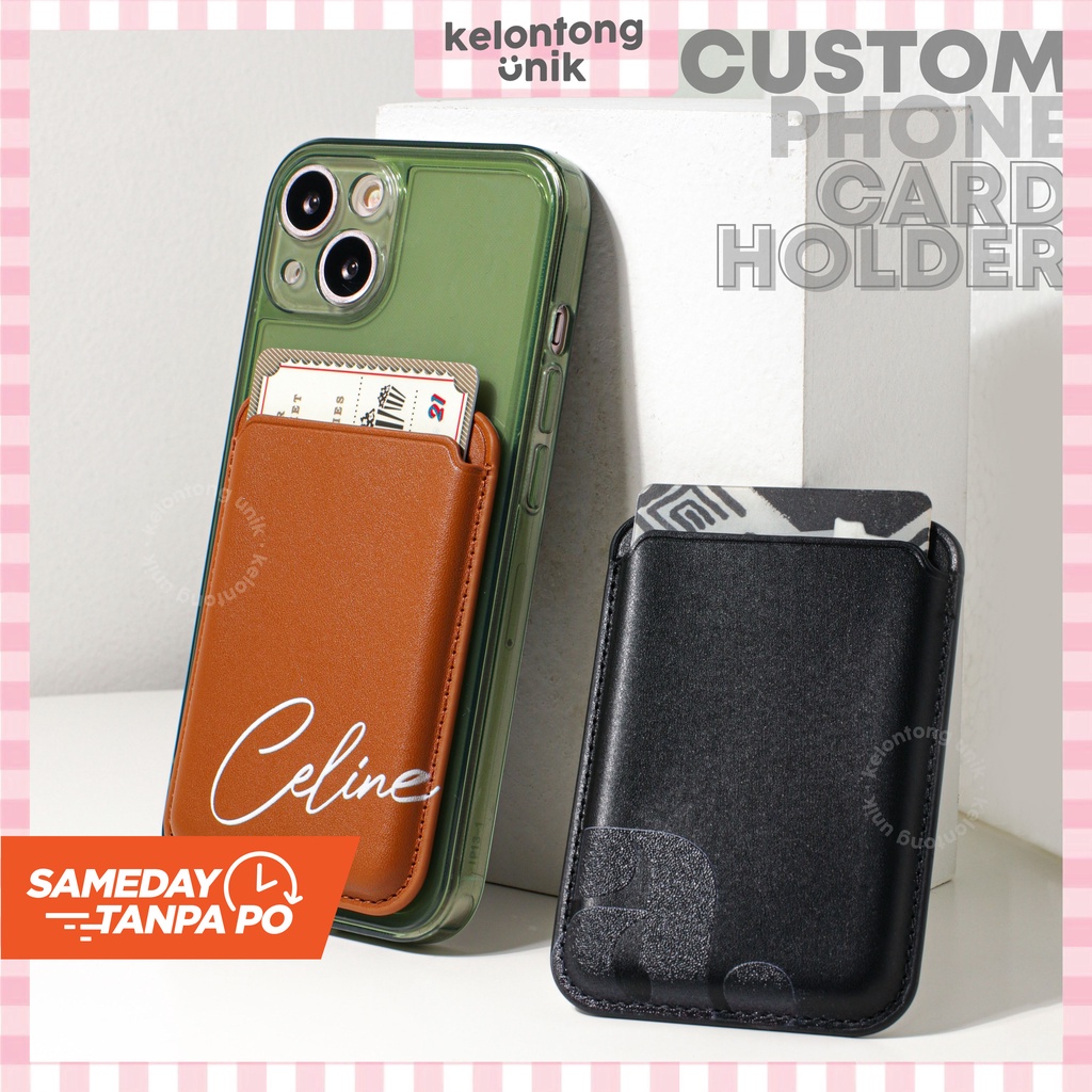 LANGSUNG KIRIM TANPA PO | Custom Print Phone Card Holder/ Card Holder HP Custom Nama