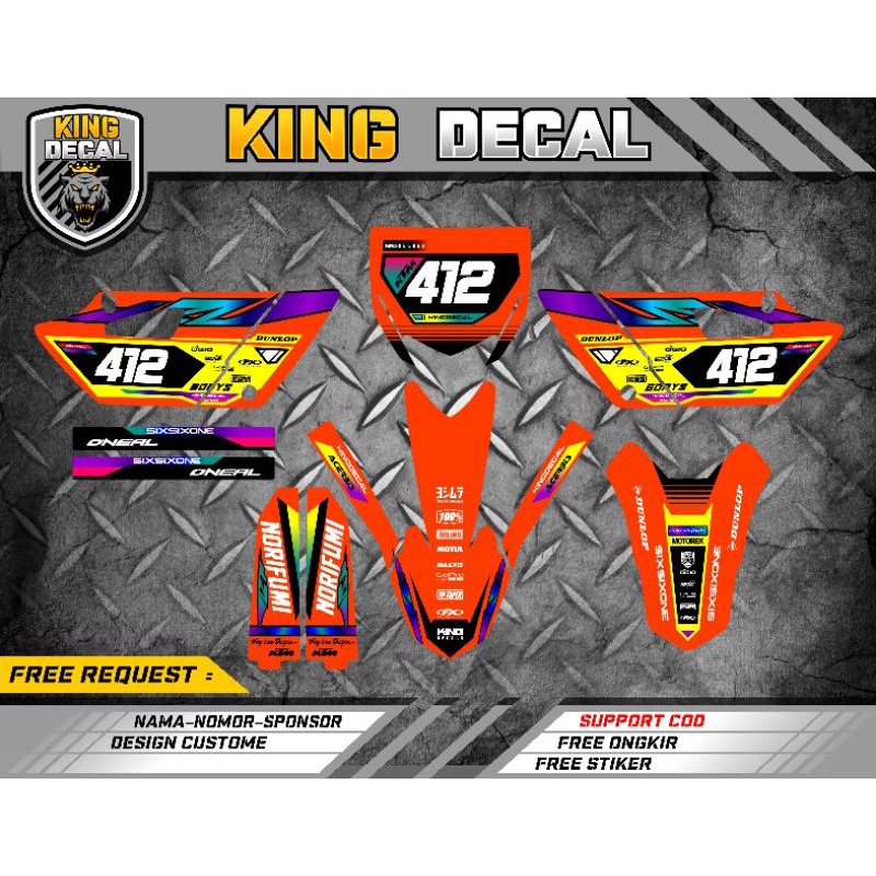 DECAL YZ 85 NEW BEBEK STIKER YZ STIKER GTX DECAL RBT STIKER RBT