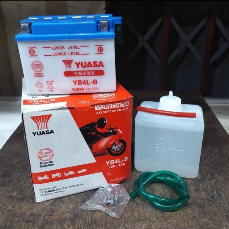 Accu Aki Basah Original Yuasa YB4L-B Astrea 800 Star RGR 150 Ninja R