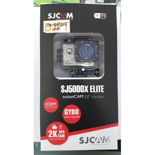 SJCAM SJ5000X Elite 4K Action Camera - Hitam, Sensor Sony IMX078CQK 12.4MP, Layar LCD 2.0 Inci
