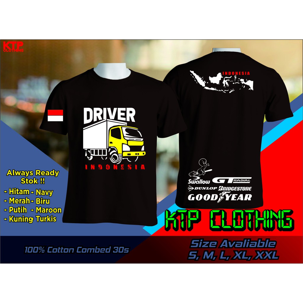 KAOS II BAJU KEREN II T-SHIRT OBLONG ADEM DRIVER INDONESIA II TRUK BOX KECE