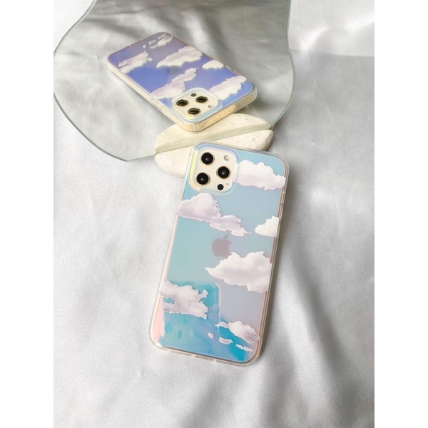 HOT CASE IRISCENDENT CLOUD 12PRO 12 PROMAX 13PROMAX 13 13PRO 11PROMAX 11 11 PRO XR XS XS MAX SOFTCASE PREMIUM RAINBOW (LENGKAP IPHONE 6 - 13promax)