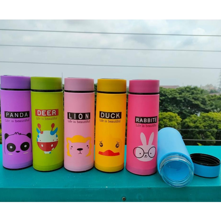 Botol Minum Kaca Karakter Animal Botol Minum