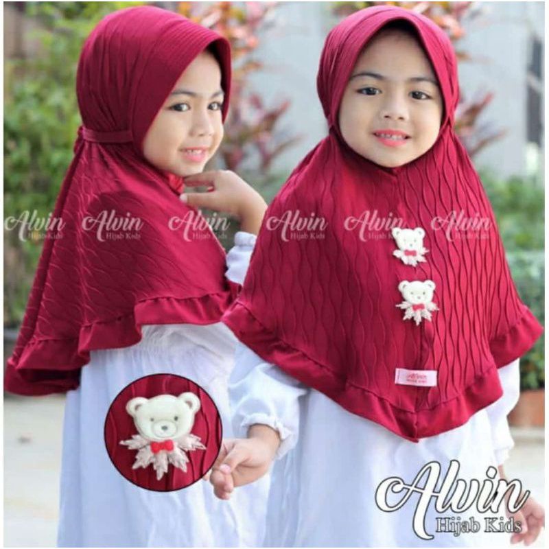 CUCI GUDANG Hijab Jilbab Bergo Instant Anak SD Arnita Size 7 8 9 10 Tahun