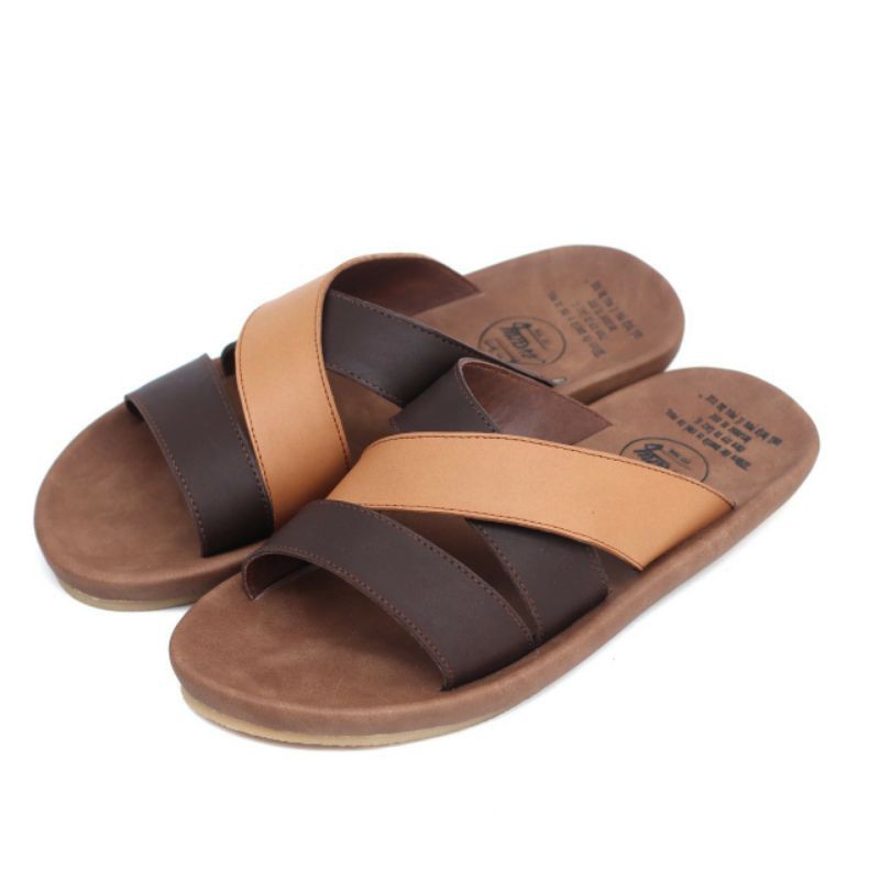 SANDAL KULIT ASLI - CEVANY POLET | Sandal Selop Pria Original Kulit Asli CEVANY POLET