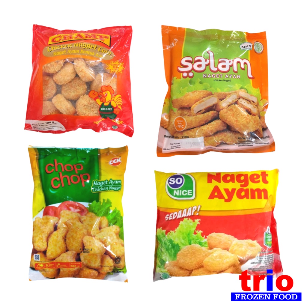 Paket Hemat So Nice Nugget Ayam 250gr + Sosis Ayam 75gr Isi 3pcs / Salam Nugget