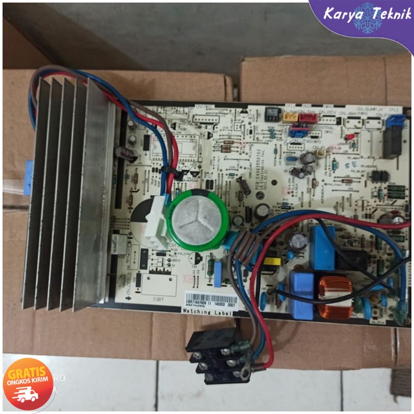 MESIN BOARD PCB MODUL OUTDOOR AC LG SMART INVERTER EBR71847809 ORIGINAL