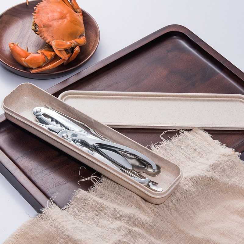 [ASLI] Crab Crackers Alat Peralatan Penghancur Cangkang Kepiting Lobster Seafood Spoon Tool Set Terbaru Murah