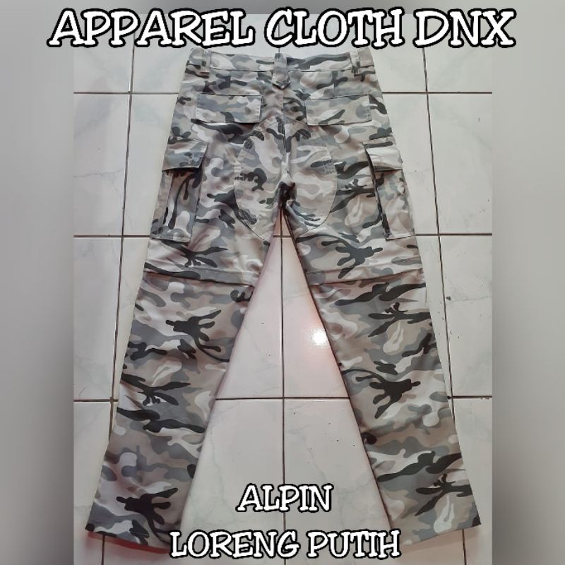 CELANA ALPIN ALPINA ALPINE KEMPOL GEMBOL PUNK LORENG DORENG ARMY, CELANA CARGO GUNUNG MERAH HITAM BI