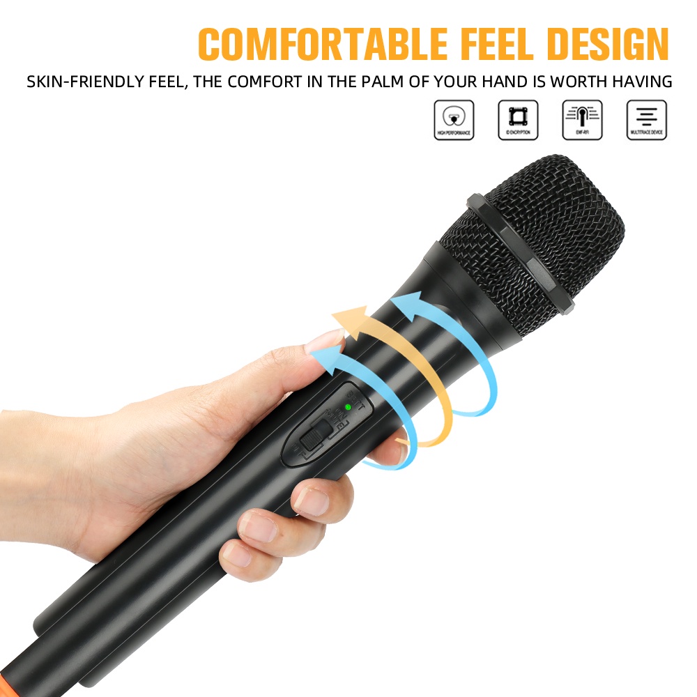 NEW BAXS 【COD】Mikrofon Nirkabel PGX-68 UHF band 2 genggam Jarak penerimaan 60M Peralatan audio KTV profesional