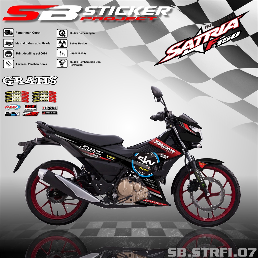 STRIPING SATRIA FU INJEKSI - STRIPING HOLOGRAM SUZUKI SATRIA FU INJEKSI 2016-2022 SKY