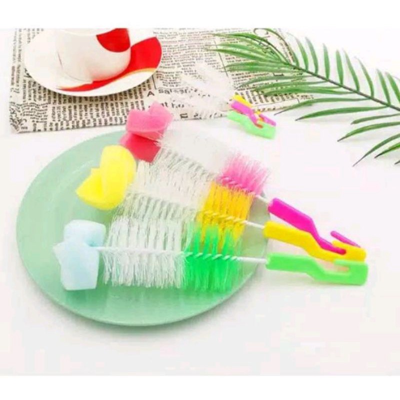 Sikat Botol Susu 2 In 1 Baby Bottle Rotary Brush Pembersih Botol