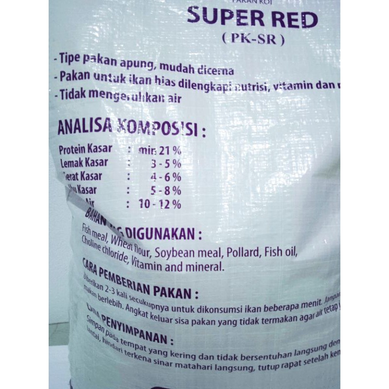 PELLET-AB 2mm,5mm,Dan Halus(200-300mc)RED/Pakan ikan koki,koi, lele bervitamin