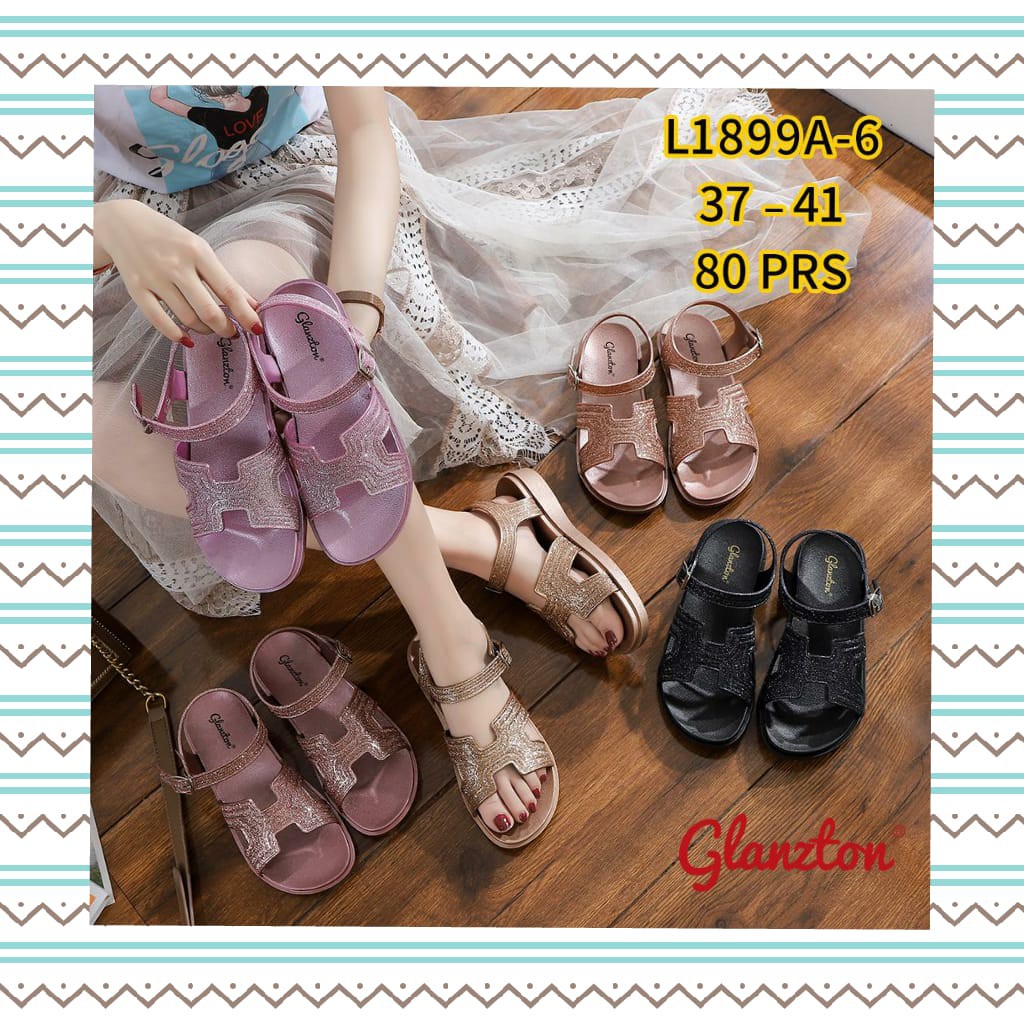 SANDAL GUNUNG WANITA IMPOR SELOP GLANZTON L-1899A-6 UK. 37-41