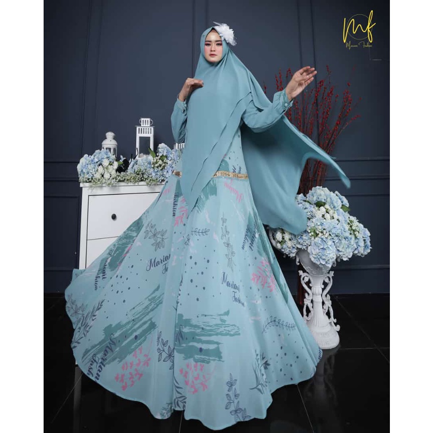 PRE ORDER GAMIS CANTIK ORIGINAL  Haliza Syar'i  by Mariani Fashion / Bahan Ceruty Babydoll premium  