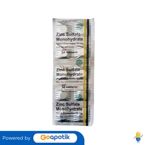 ZINC INDOFARMA 20 MG STRIP 10 TABLET