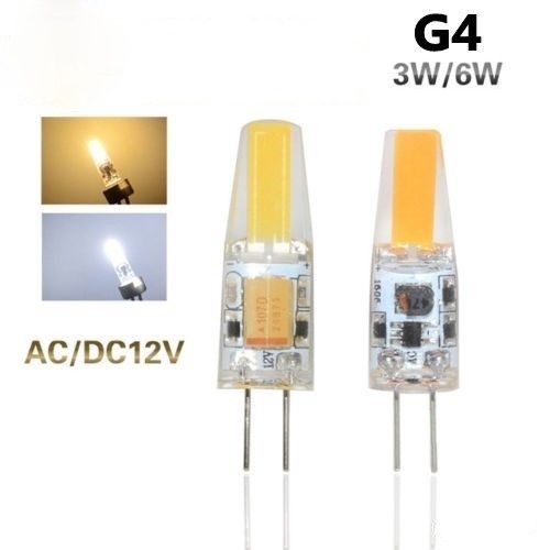 Lampu Bohlam LED COB SMD G4 AC / DC 12V 3W 6W 30W 50W Bahan Silikon Untuk Chandelier