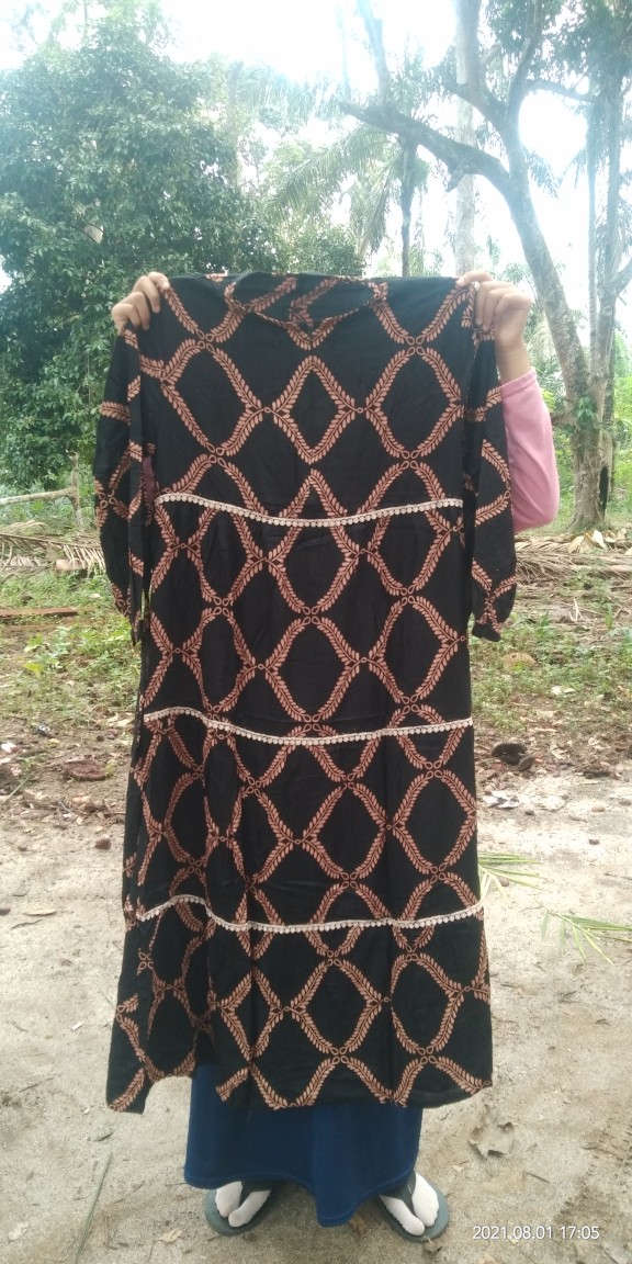 Amalagrosir - (cod) Gamis Rayon Renda Batik/ Longdress Rayon Motif