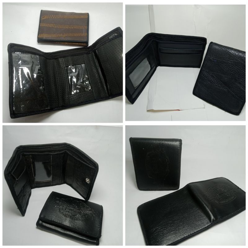 Dompet unisex bahan kulit asli/ dompet unisex lipat / dompet unisex kulit sambung Keren