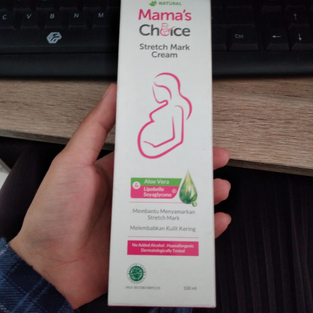 Mama's Choice Stretch Mark 100mL - Krim Penyamar garis di kulit jeruk parut Perut Ibu Mama' Choice 100 ml