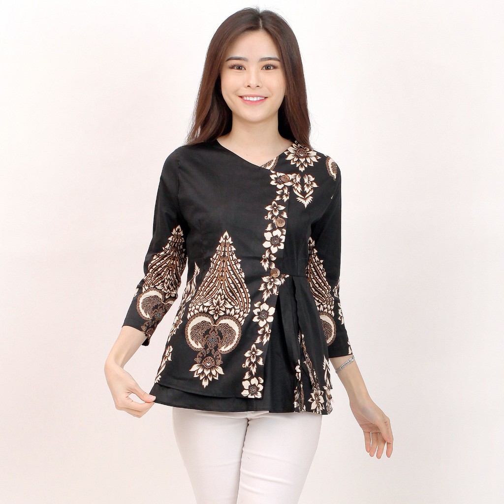 Batik wanita - Atasan blouse batik wanita fashion 184 SG-BLACK