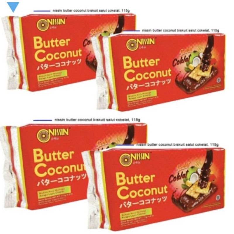 

Nissin Butter Coconut Chocolate Biscuits 115gr Paket 4 Pc